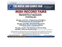 Tablet Screenshot of irishrecordfairs.com